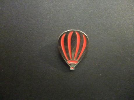 Luchtballon zilverkleurig rood gestreept